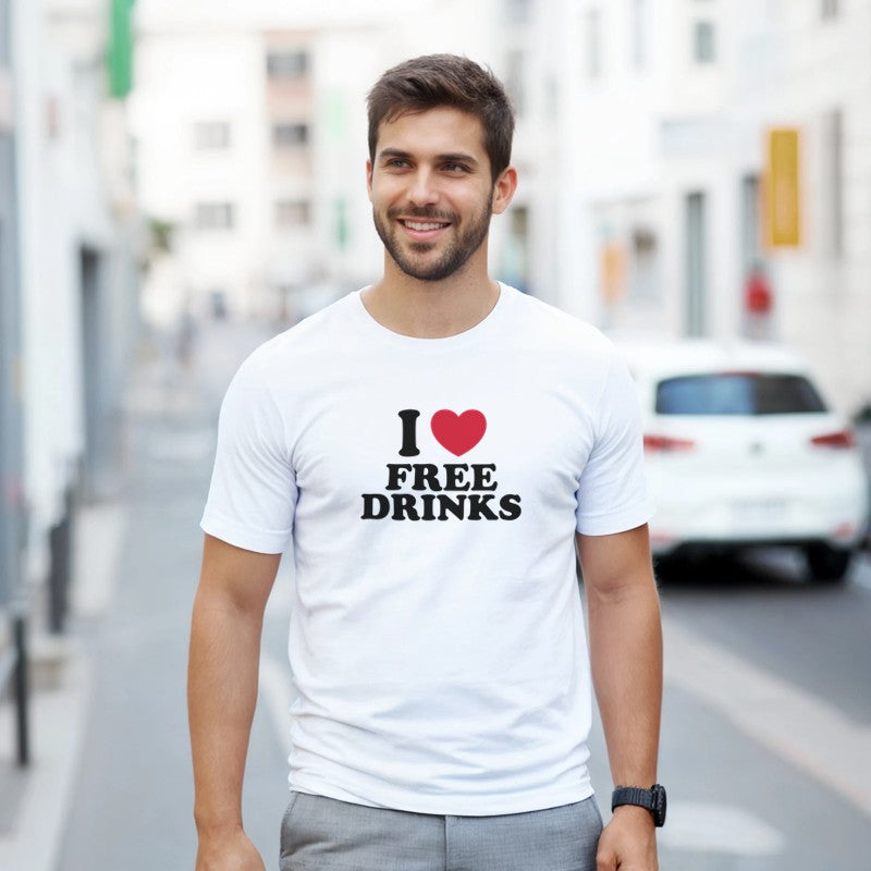 I Love Free Drinks Design Unisex Shirt/Hoodie/Sweatshirt